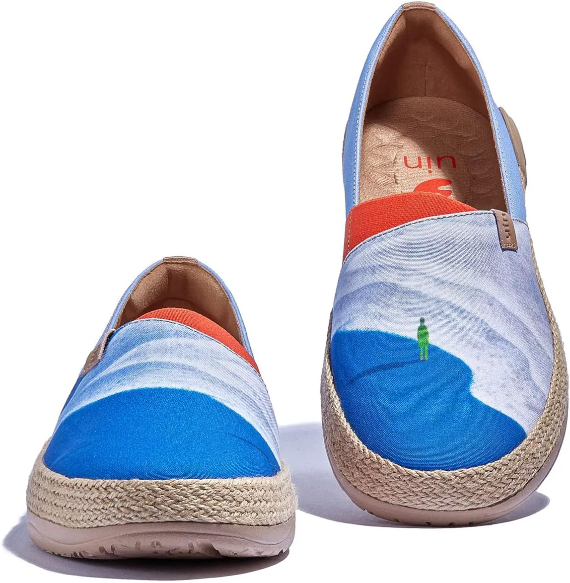Мужские эспадрильи UIN Slip Ons - легкие прогулочные повседневные лоферы, удобные, с ручной росписью, серия Marbella — фото 2