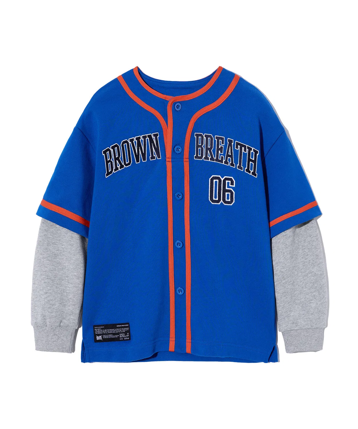 Детский свитшот Brownbreath Kids с бейсбольным принтом, синий — фото 2