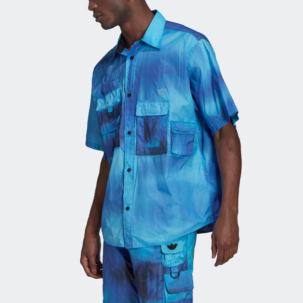 Рубашка adidas Gradient Pocket Sports Short Sleeve Shirt Blue, мультиколор — фото 3