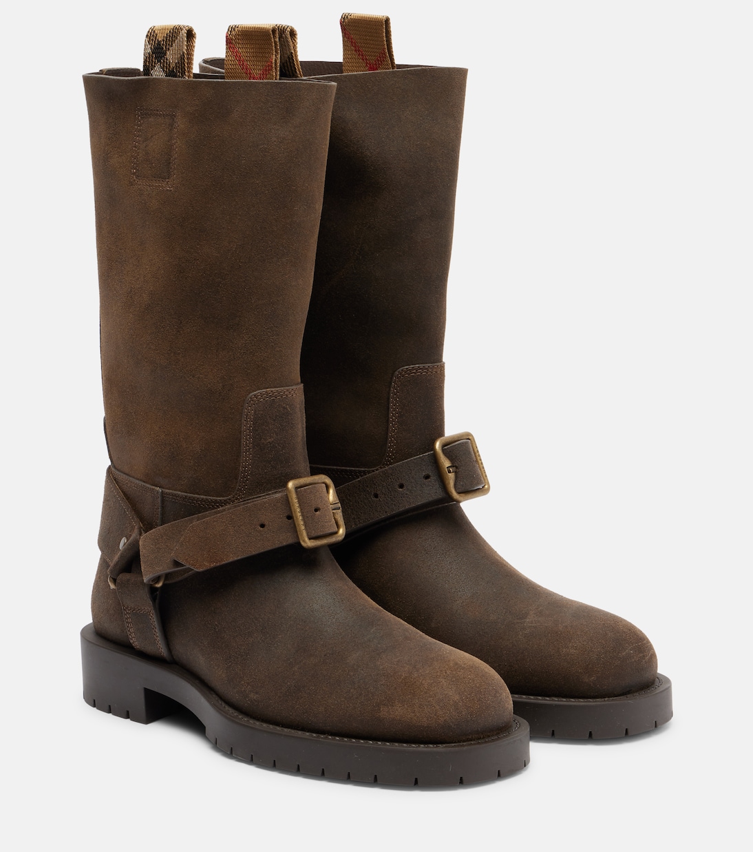 Сапоги Soft Saddle из замши до колена Burberry, Loch