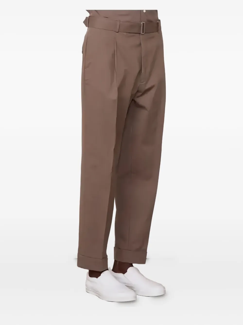 

Плиссированные брюки с поясом Louis Officine Generale, коричневый