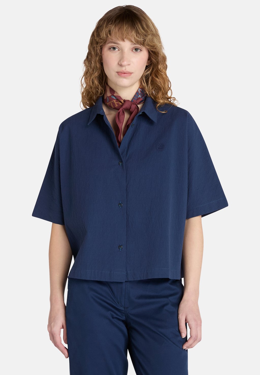 

Блузка на пуговицах SHORT-SLEEVE Timberland, темно-синий