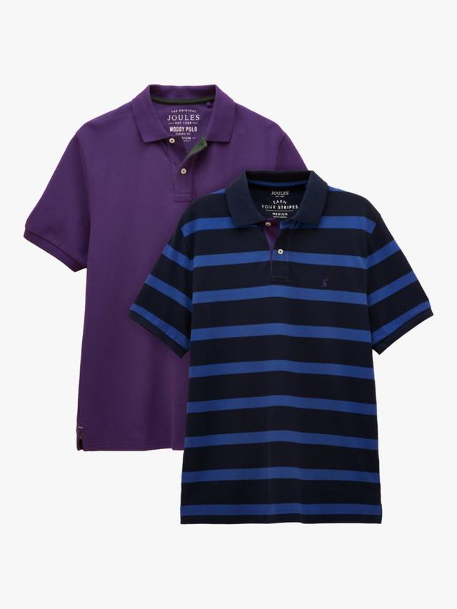 

Хлопковая поло с коротким рукавом Regular Fit Joules, Pack of 2, Purple/Multi