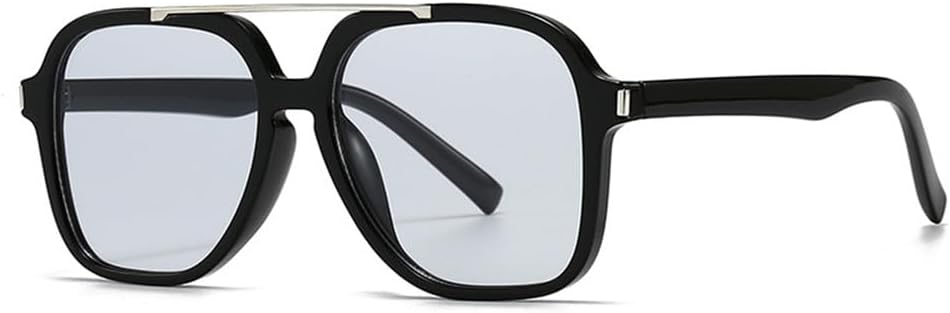 

Солнцезащитные очки с двойной перемычкой большого размера для женщин и мужчин с защитой от УФ-излучения UV400 и заклепками, идеально подходят для занятий спортом на открытом воздухе, бега и путешествий UYPTK, C3 Black Light Blue