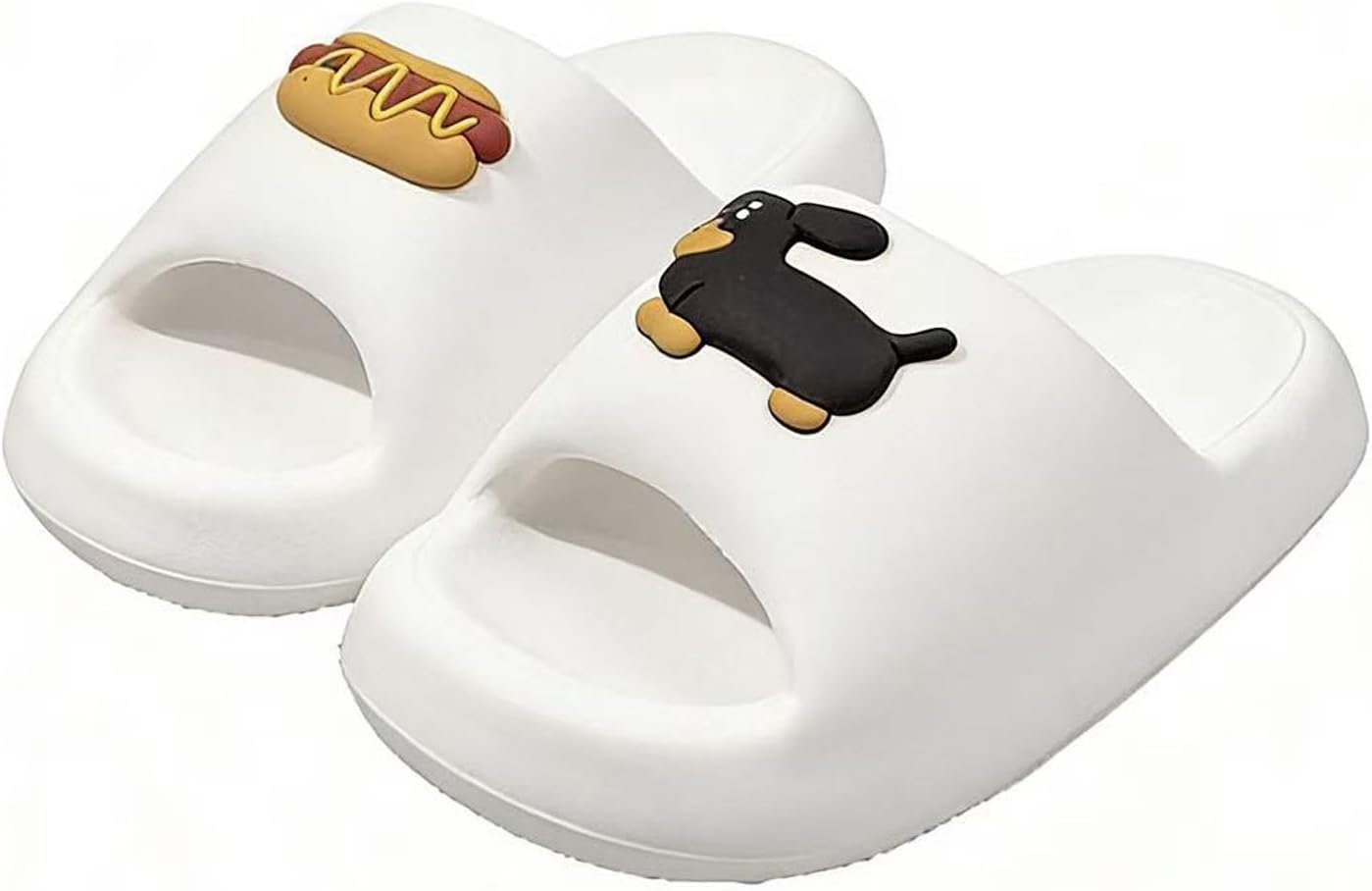 

Тапочки oukisam для женщин и мужчин, толстая подошва, ультра-удобные, как облако, летние пляжные шлепанцы, тапочки для ванной с противоскользящей подошвой, белый