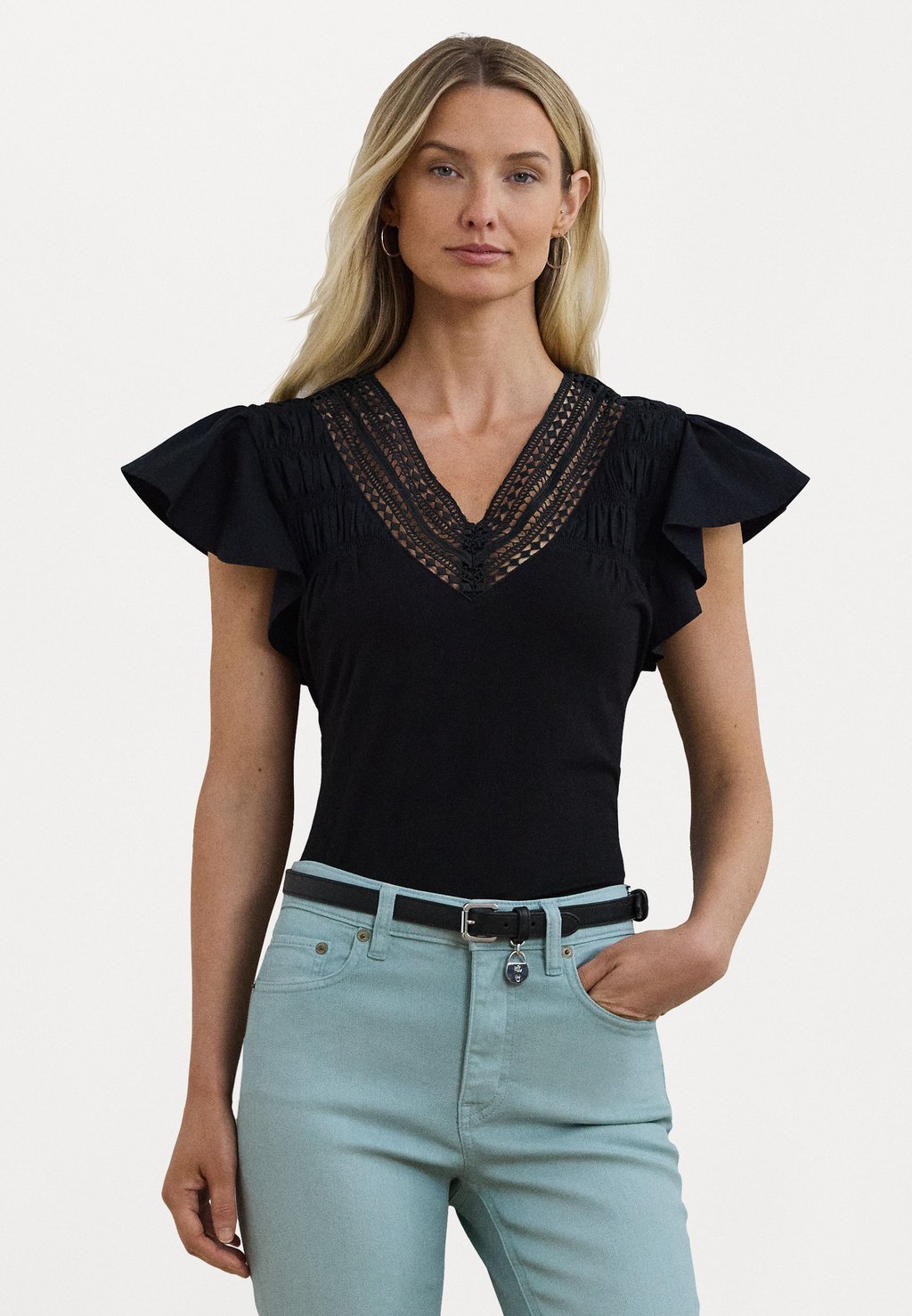 

Базовая футболка UPTOWN COTTON MODAL JERSEY SHORT SLEEVE PULLOVER Lauren Ralph Lauren, черный