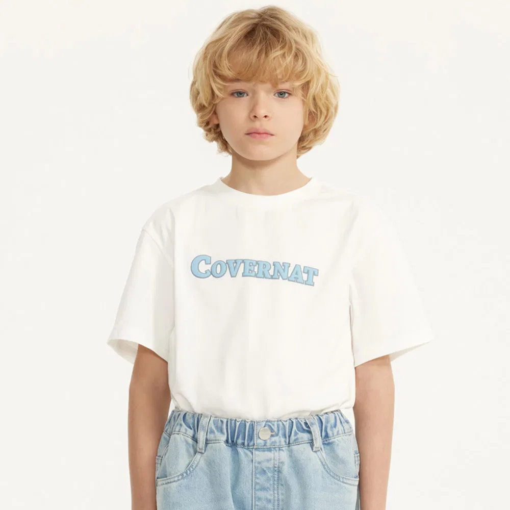 Детская футболка с логотипом Covernat Kids, белая