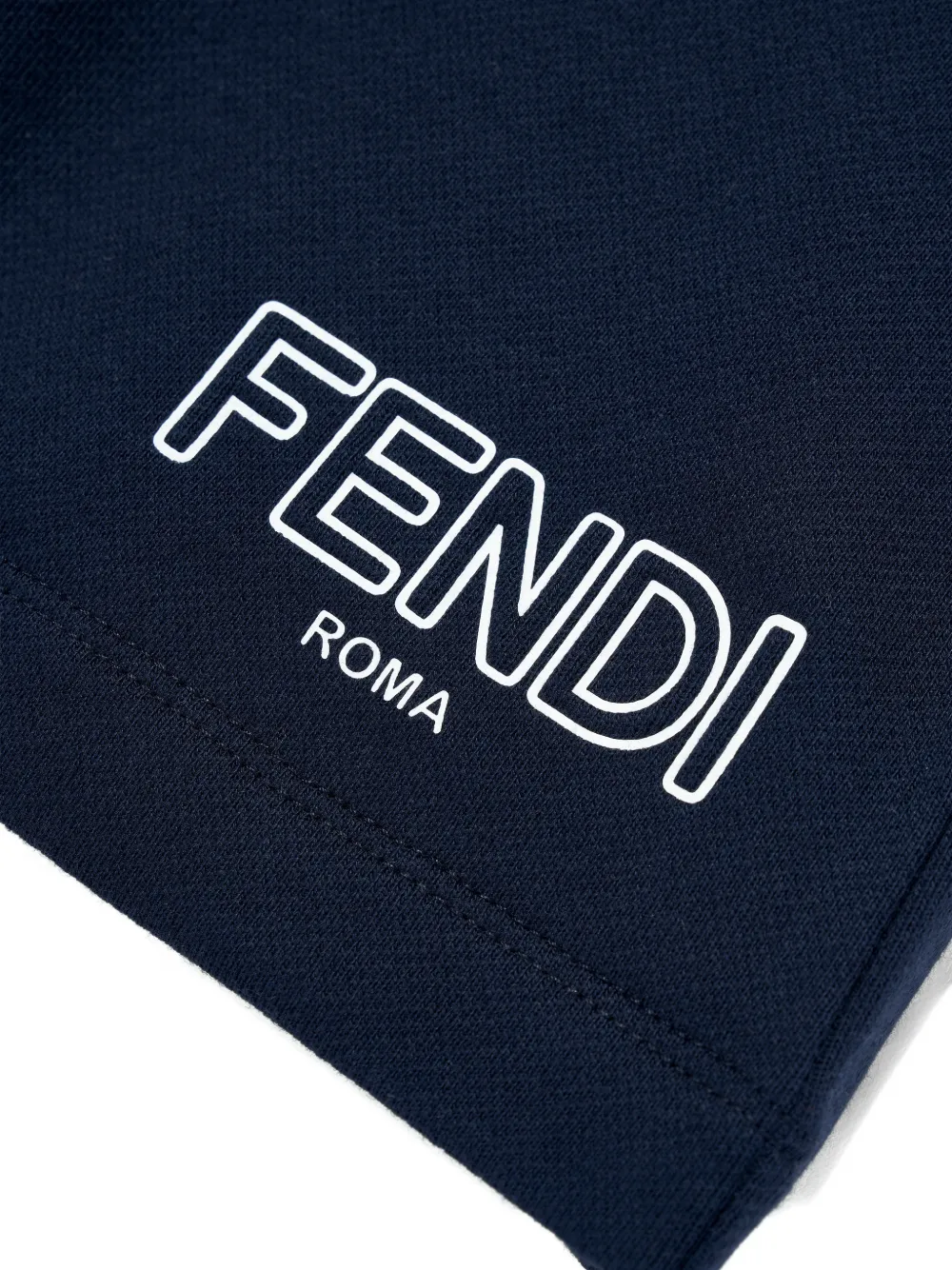 Шорты с логотипом Fendi Kids, синий — фото 3