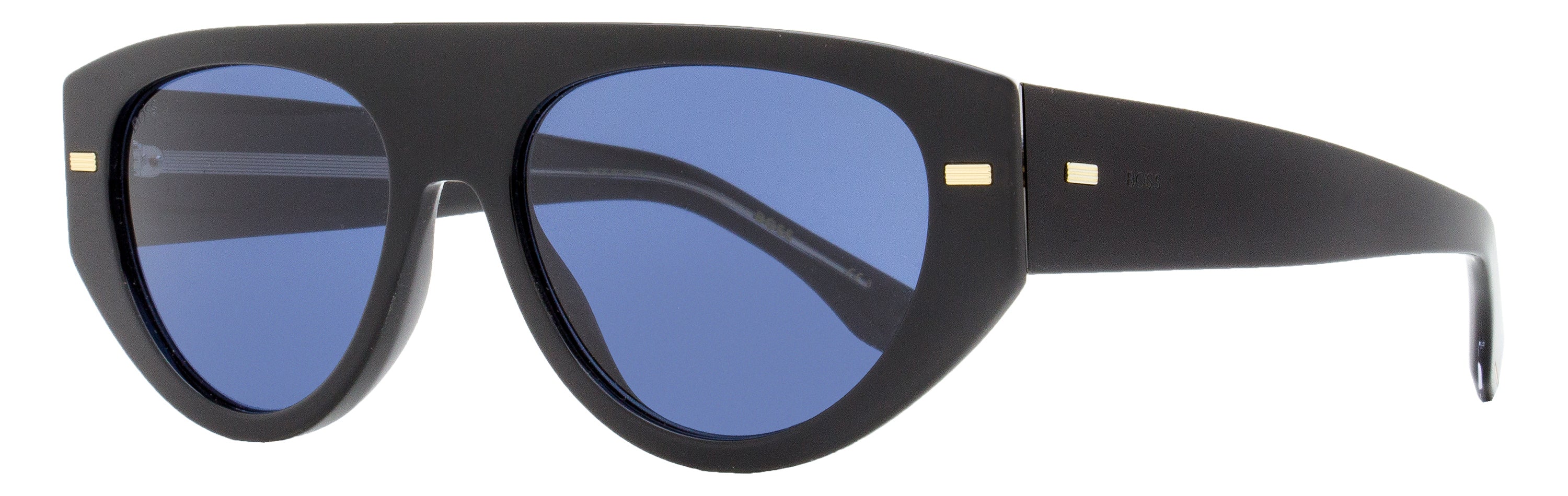 

Мужские солнцезащитные очки Boss Flat Top 1443S 807KU черные 56 мм