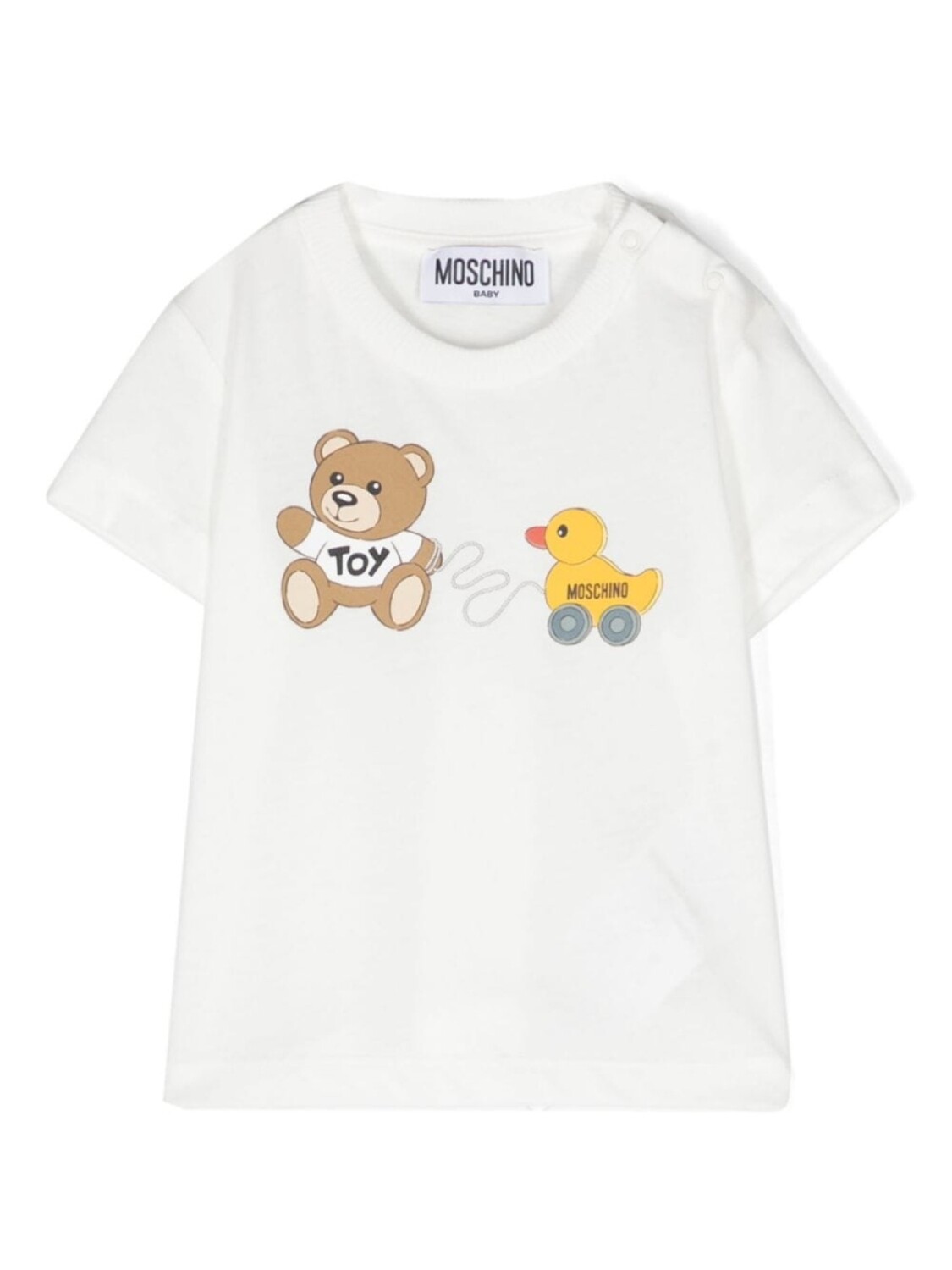 

Moschino Kids футболка Teddy Bear and Duck, белый