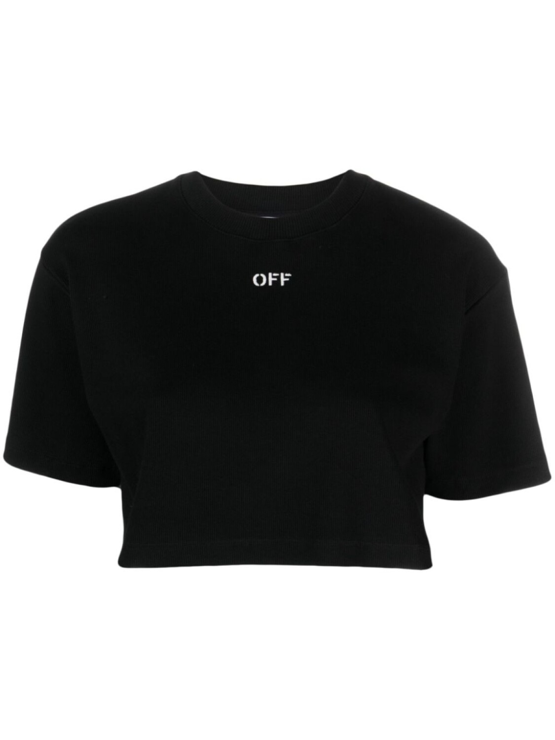 

Off-White укороченная футболка Off-Stamp, черный