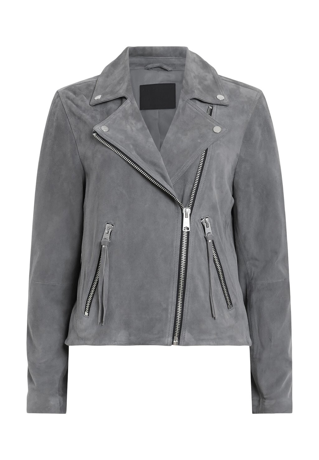 

Кожаная куртка AllSaints, серый