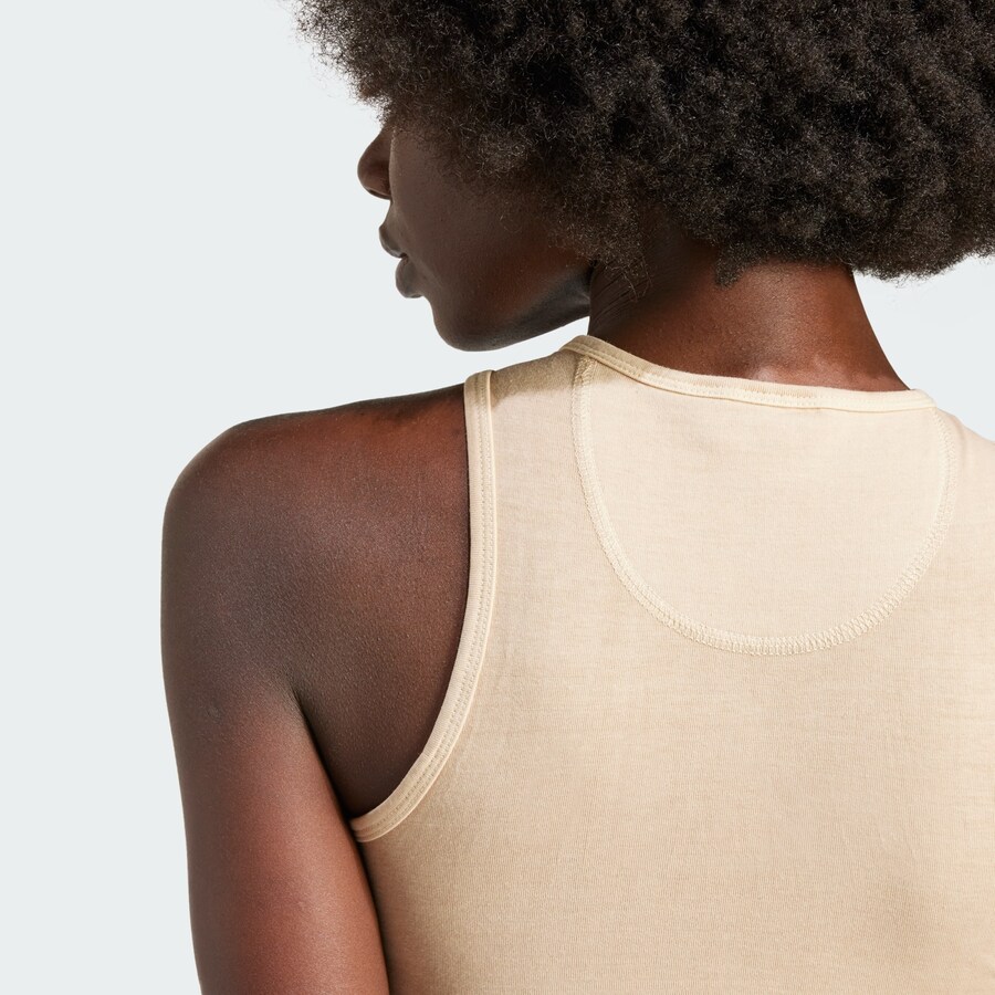Топ ADIDAS ORIGINALS Essential+, бежевый — фото 3