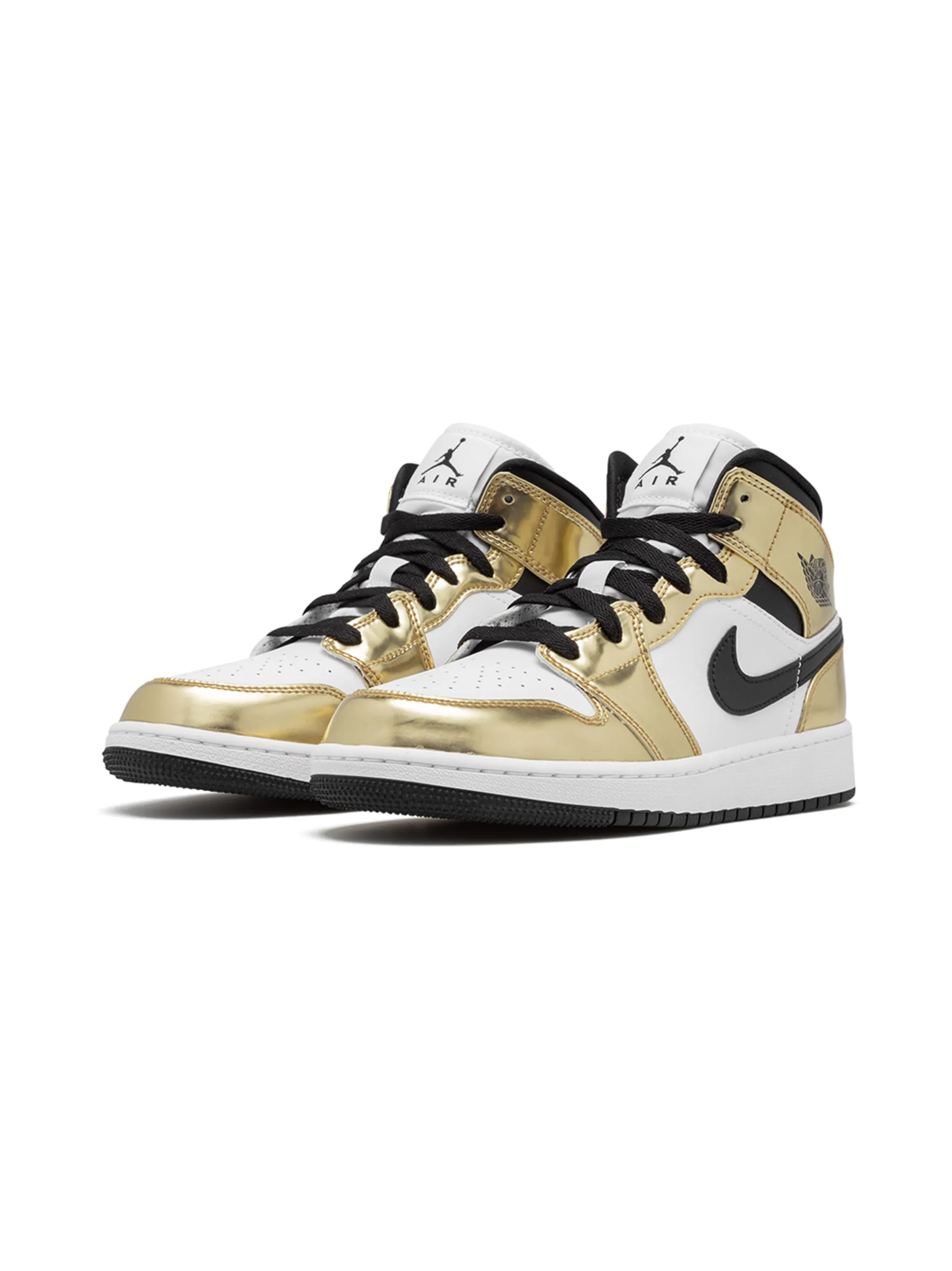 Кроссовки Air Jordan 1 Mid SE Metallic Jordan Kids, золотистый — фото 2