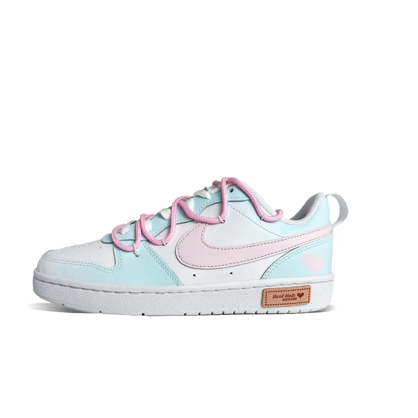 

Кроссовки Nike Court Borough Skateboarding Shoes Women's Low-top Pink Blue, голубой, Синий, Кроссовки Nike Court Borough Skateboarding Shoes Women's Low-top Pink Blue, голубой