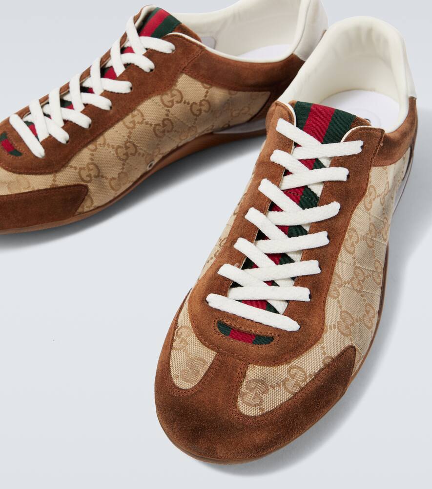 Кроссовки GG Canvas из замши и ткани Gucci, Sund/N.Sa/Vrv/Wh/Vrv — фото 3