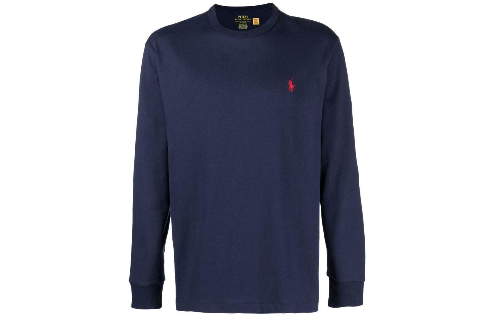 

Поло пони лонгслив футболка Polo Ralph Lauren, синий