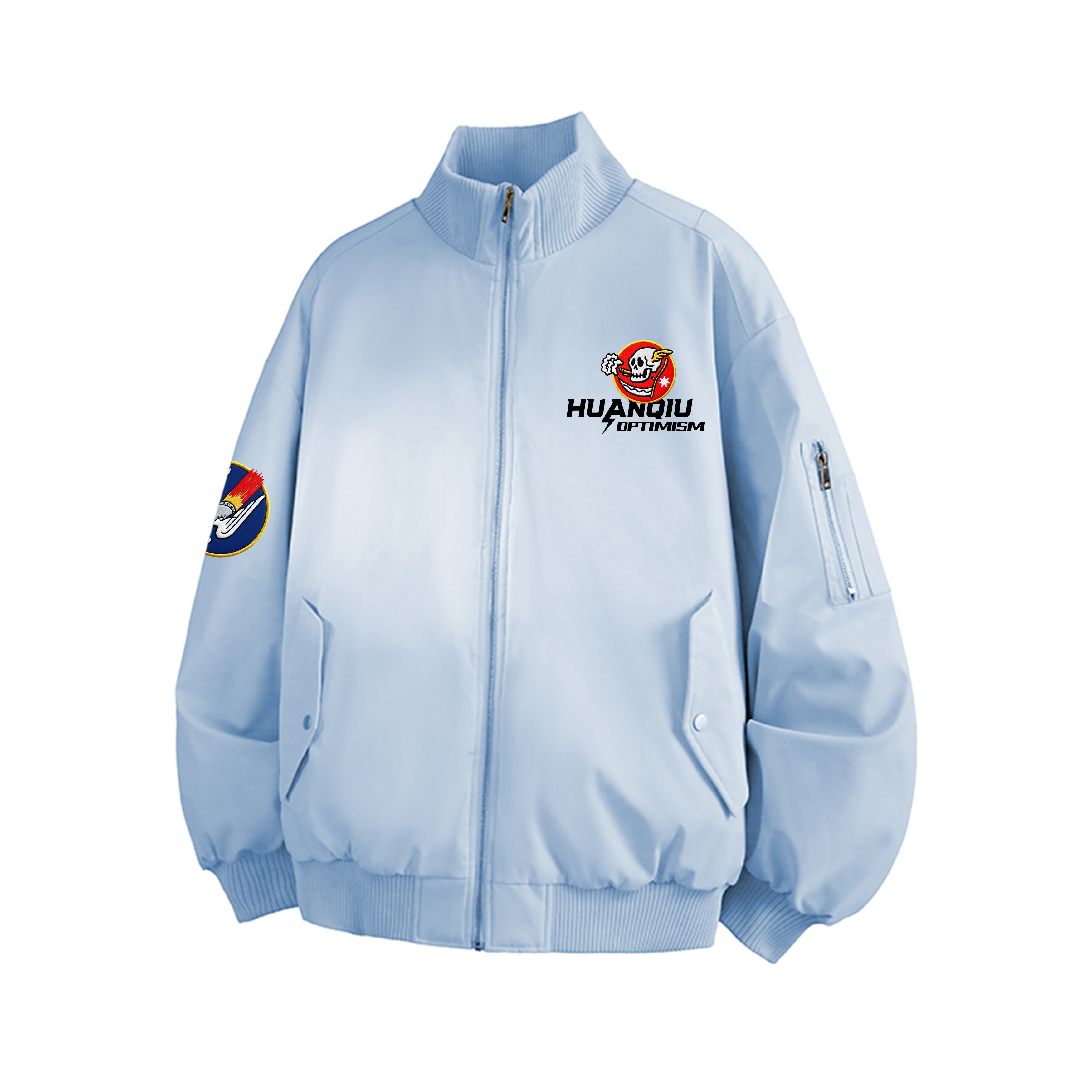 

Пуховик Unisex Stand Collar Moderate Puffer Jacket HUANQIU, moonсветло-синий