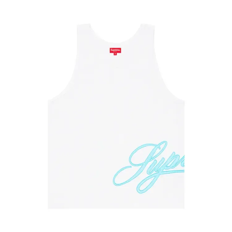 Майка Supreme Mesh Script Tank Top, белая