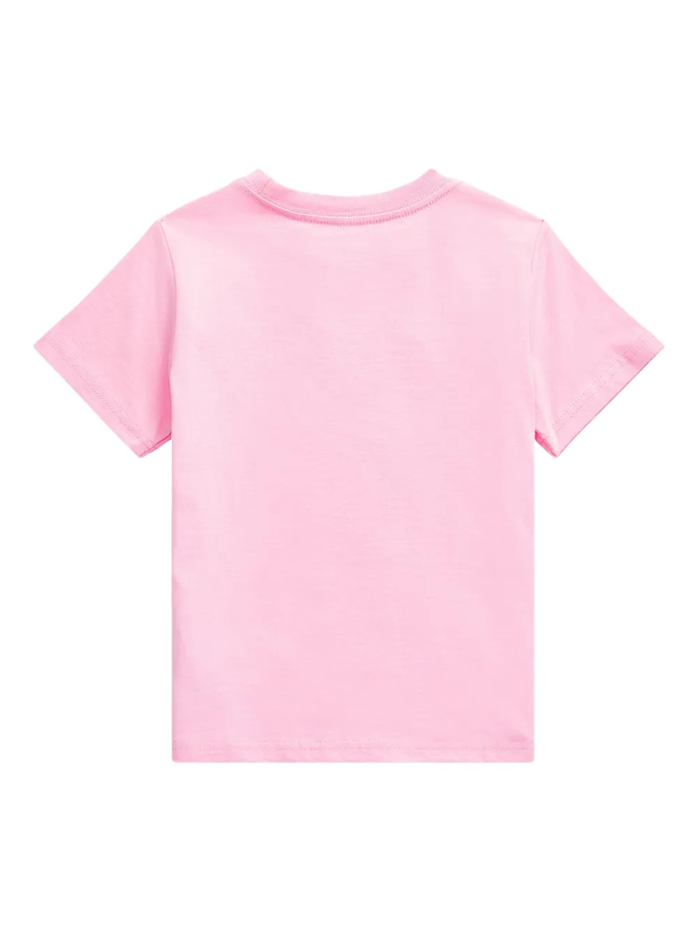Футболка с вышитым логотипом Polo Ralph Lauren Kids, розовый — фото 2