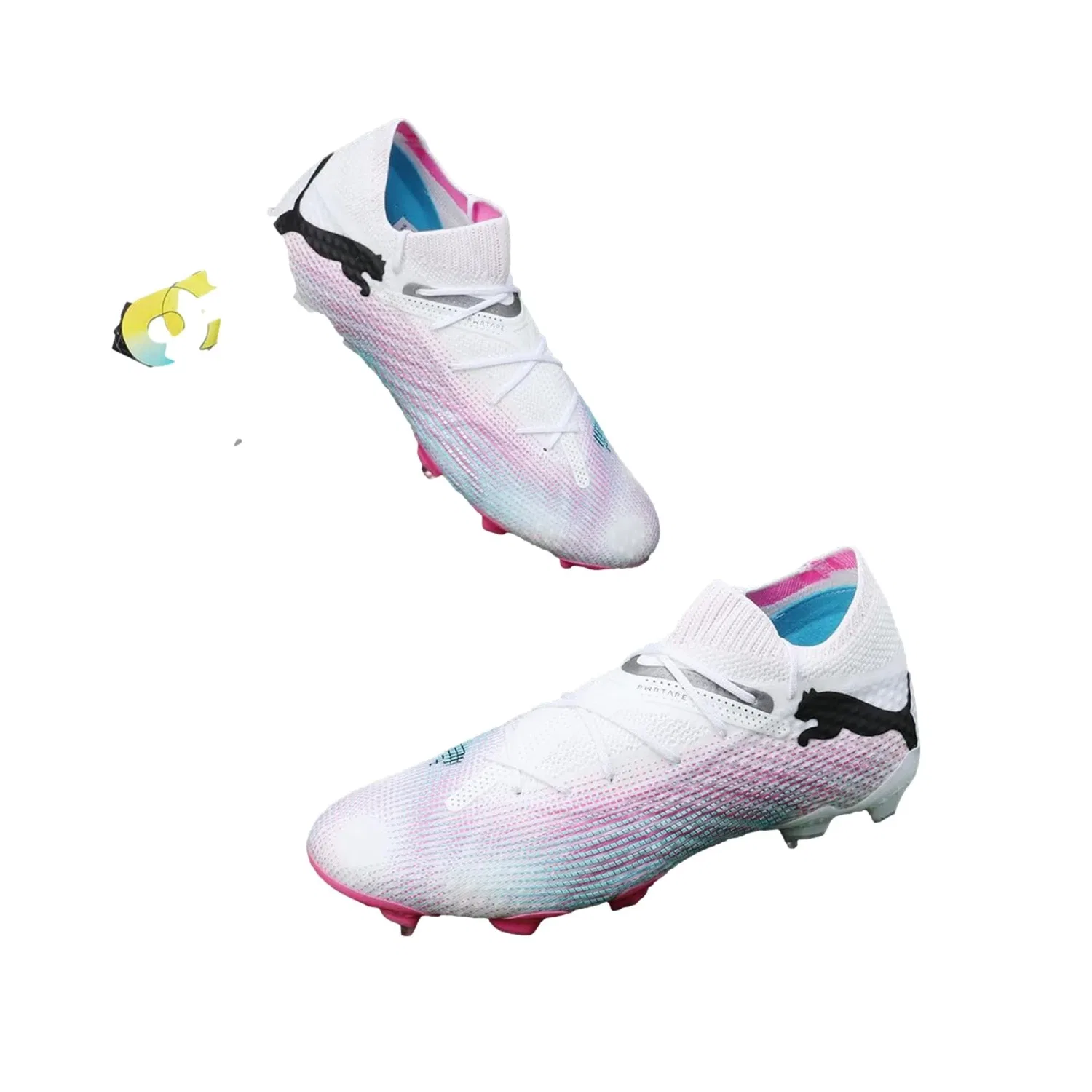 Мужские кроссовки Puma Future 7 Ultimate FG/AG белого/ярко-розового цвета 107599-01 — фото 2