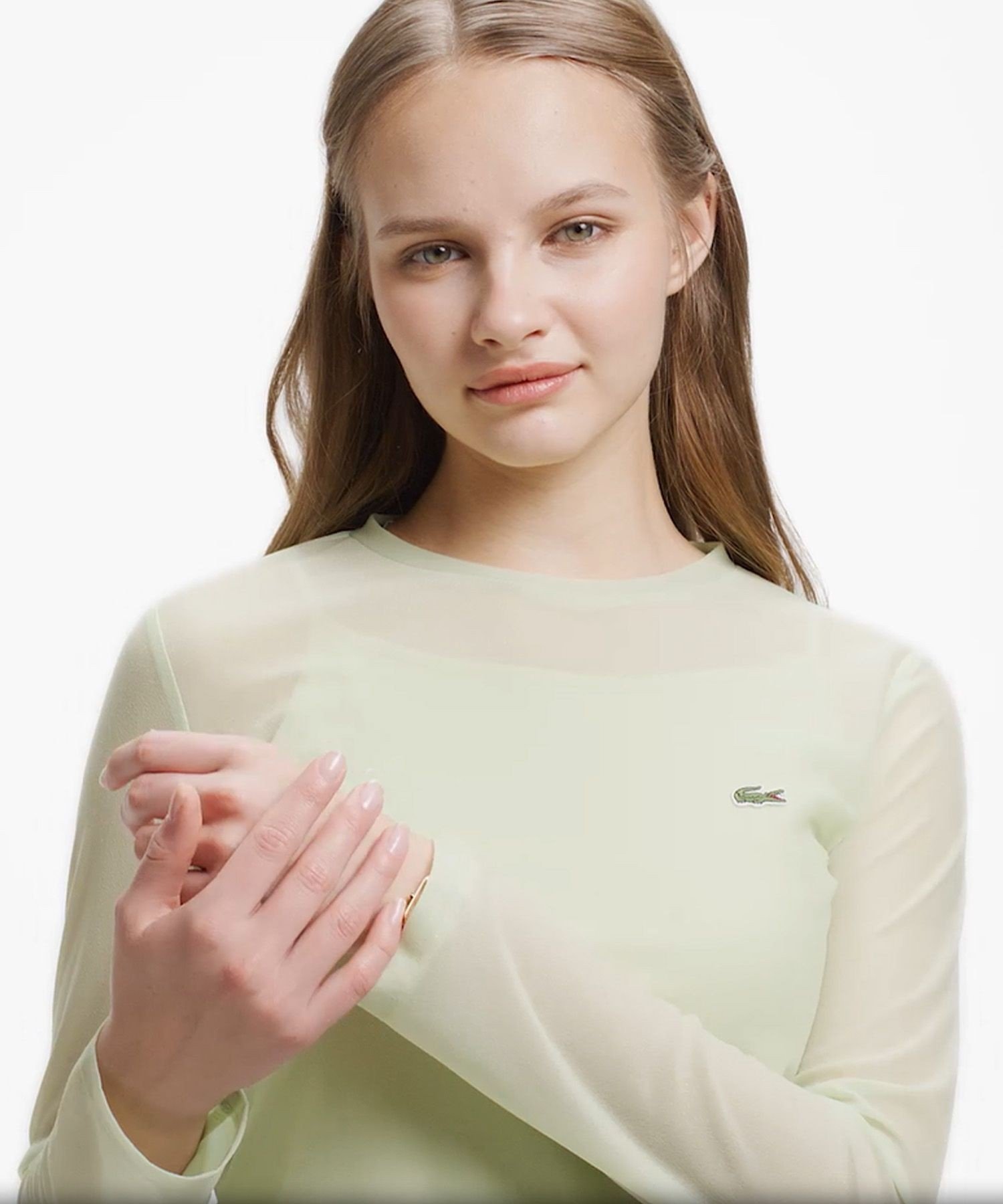 Топ LACOSTE Многослойный, Sage Green
