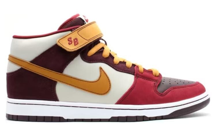 Кроссовки SB Dunk Mid Vapor Nike, цвет Red Yellow — фото 2