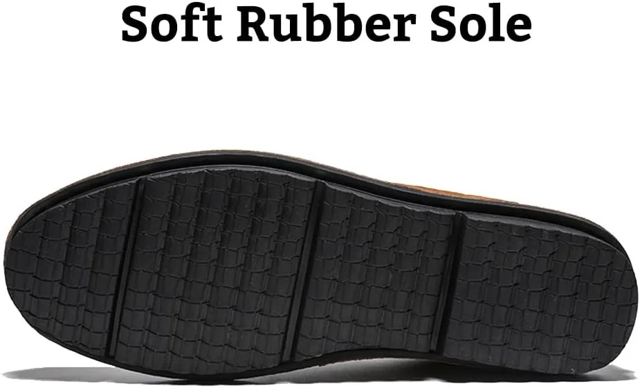 

Мужские повседневные слипоны Maylrvjv, мокасины для вождения, мягкие и удобные кожаные туфли для ежедневной носки, коричневый