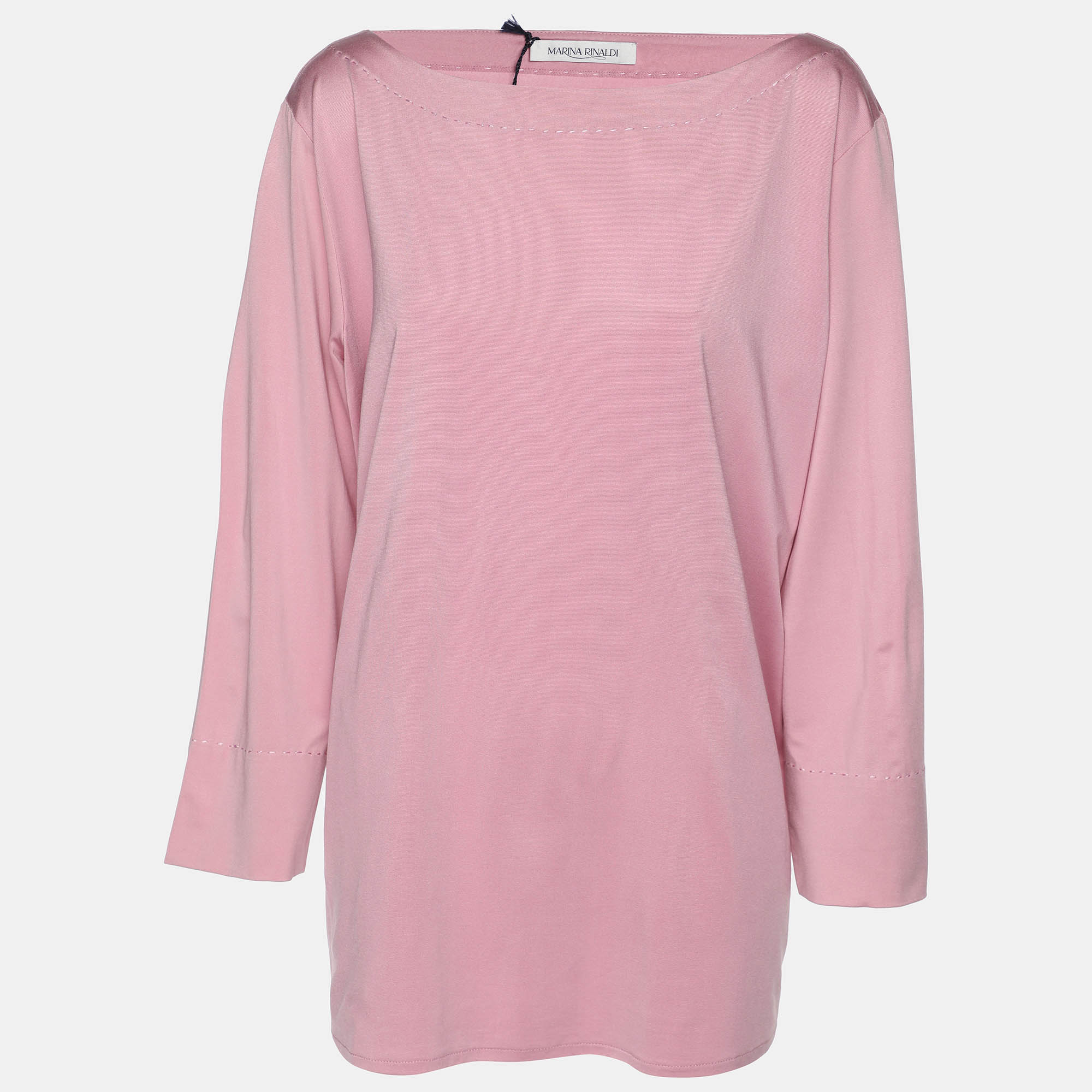 

Светло-розовый трикотажный топ Marina Rinaldi с рукавами 3/4