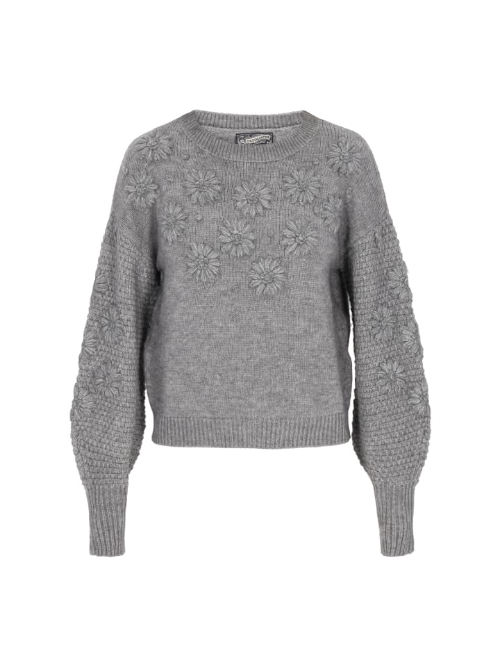 

DreiMaster Женский свитер светло-серого меланжевого цвета