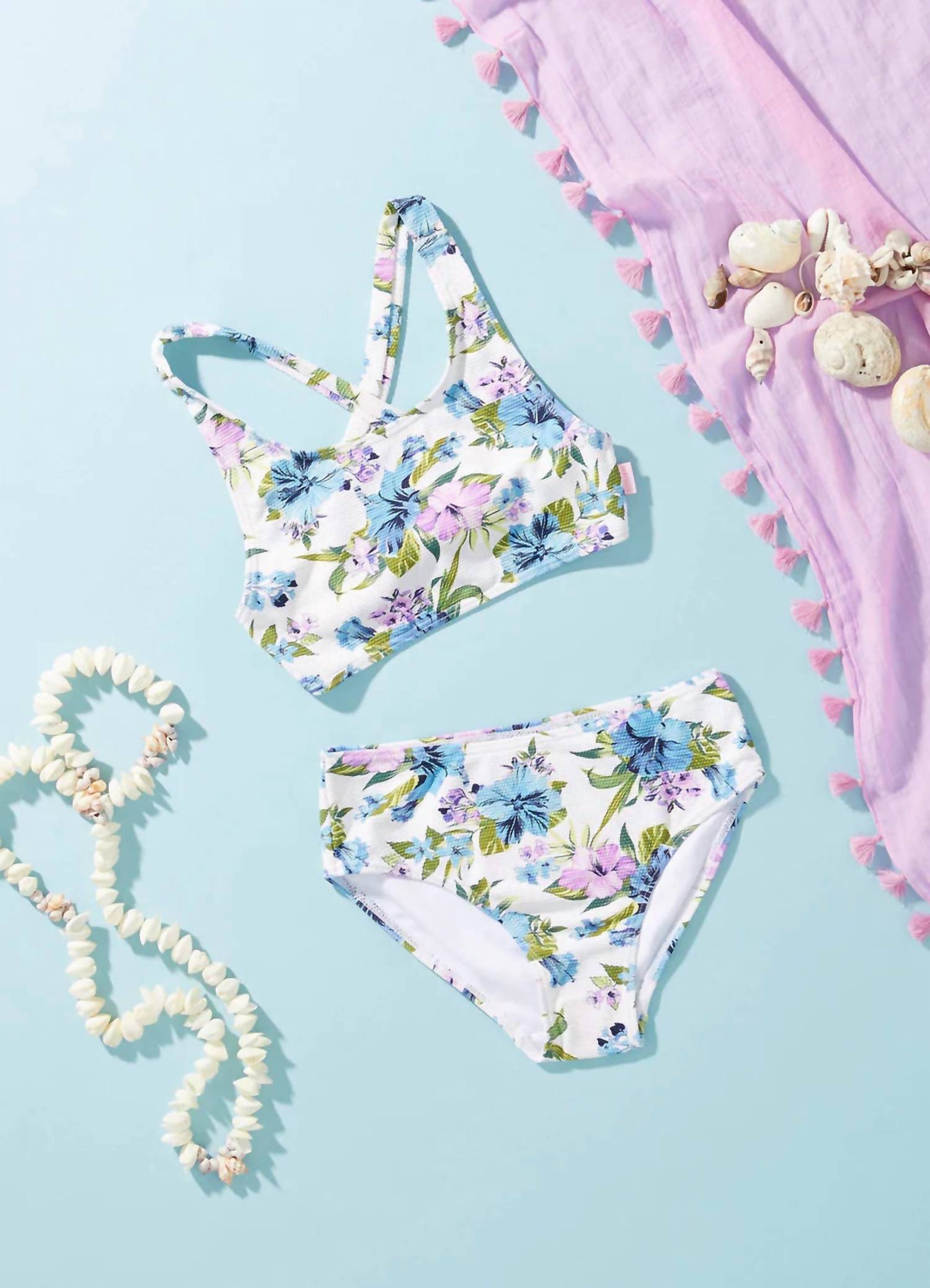 

Детский бикини Vanuatu с завязками в голубом цвете Seafolly
