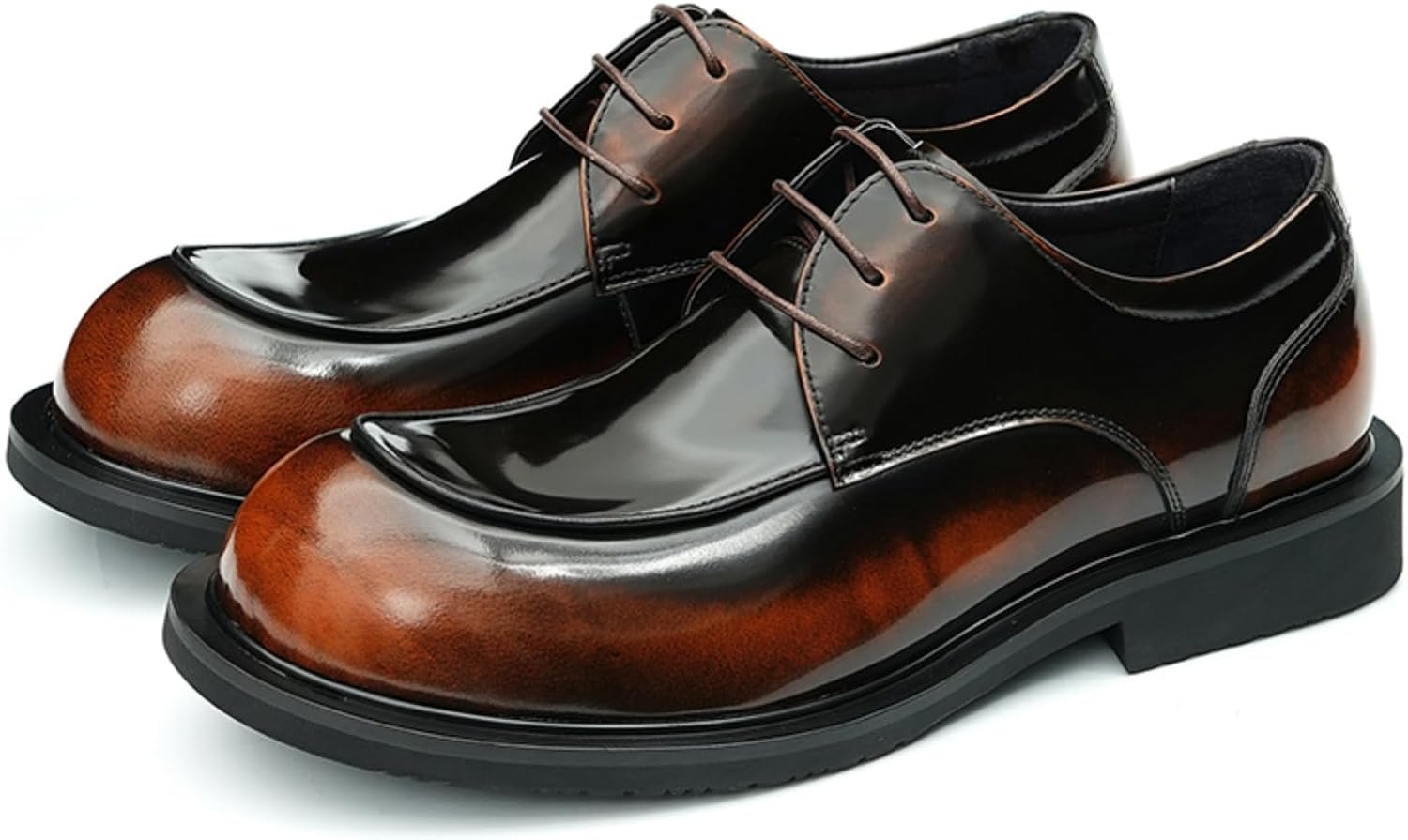 

Мужские дерби - верх из телячьей кожи, дышащая подкладка из свиной кожи и мягкая резиновая подошва для максимального комфорта и универсального стиля. Деловые, повседневные, свадебные и праздничные мужские туфли Neweyesee, коричневый