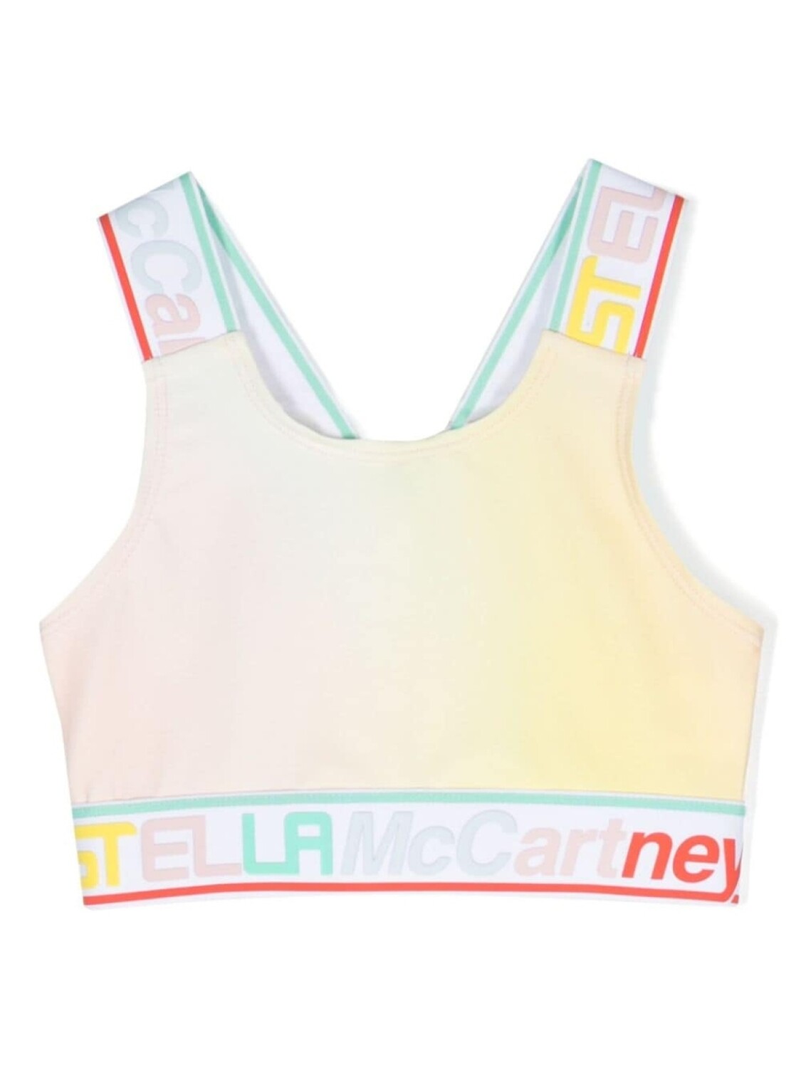 

Stella McCartney Kids спортивный бюстгальтер с логотипом, желтый