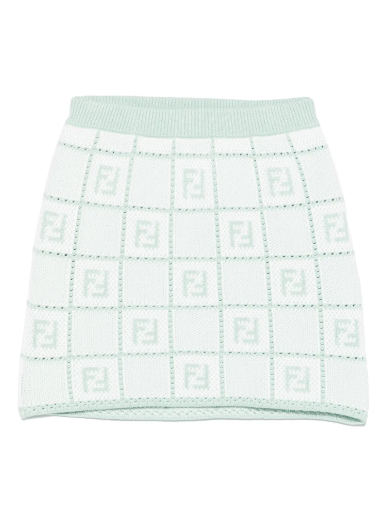

Юбка из джерси в технике кроше Fendi Kids, зеленый