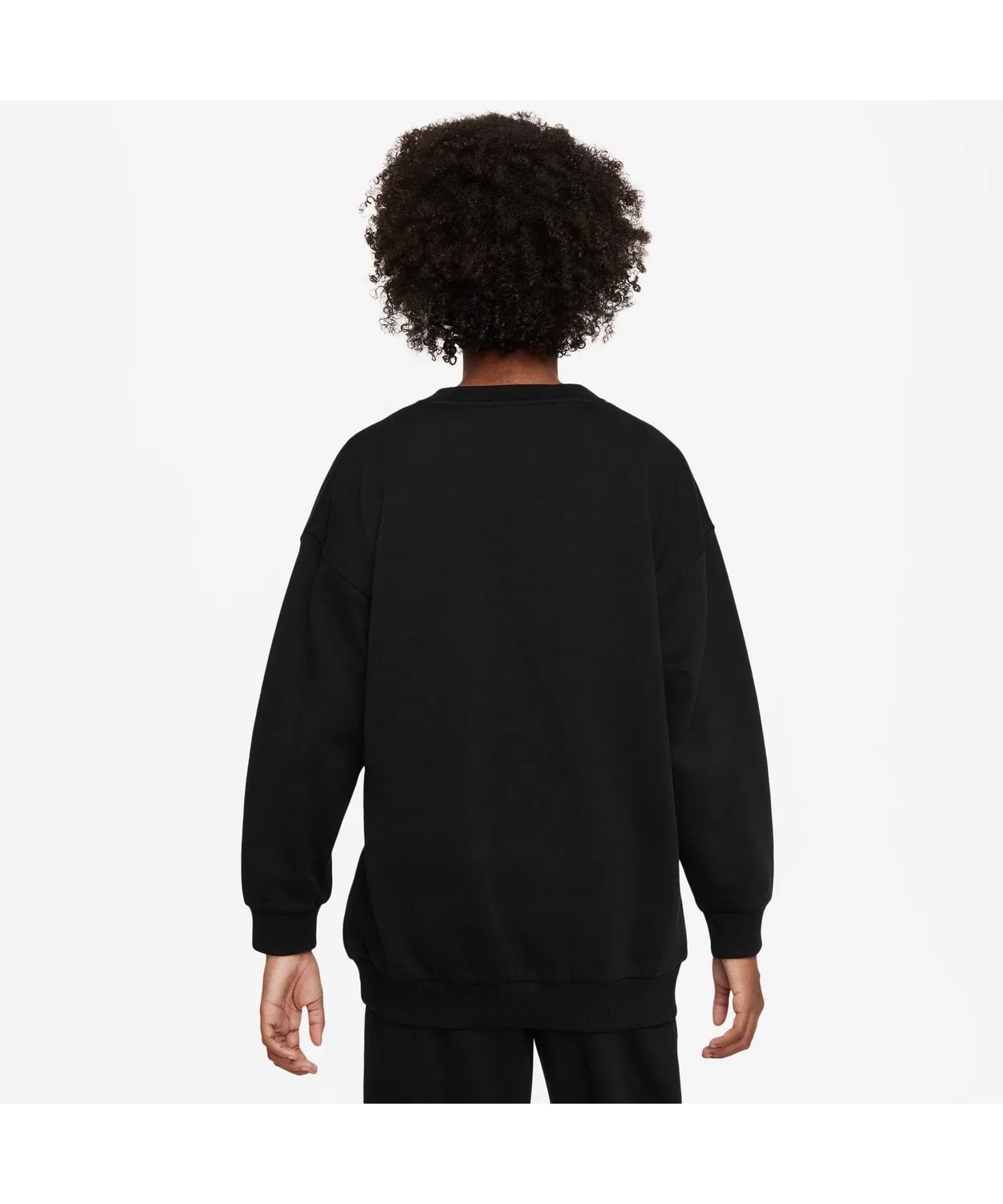Свитшот Nike Club Fleece оверсайз, длинный рукав, кремовый — фото 2