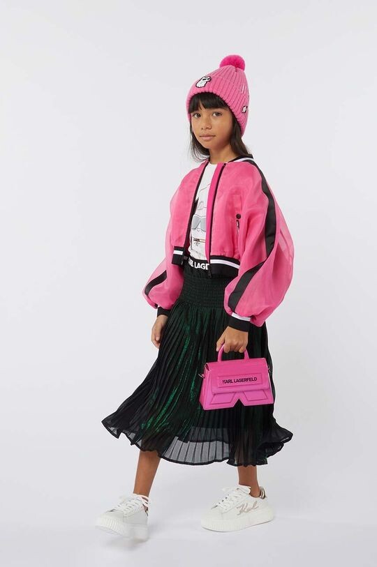 

Детская куртка-бомбер Karl Lagerfeld, фиолетовый