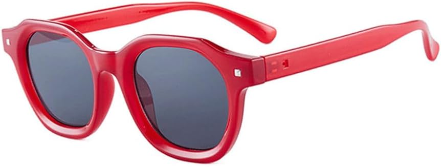 

Ретро-панк солнцезащитные очки для мужчин и женщин, винтажные, модные, черные, зеленые, прямоугольные, стильные, с защитой от УФ-излучения UV400, подарок KTUCN, Red Grey