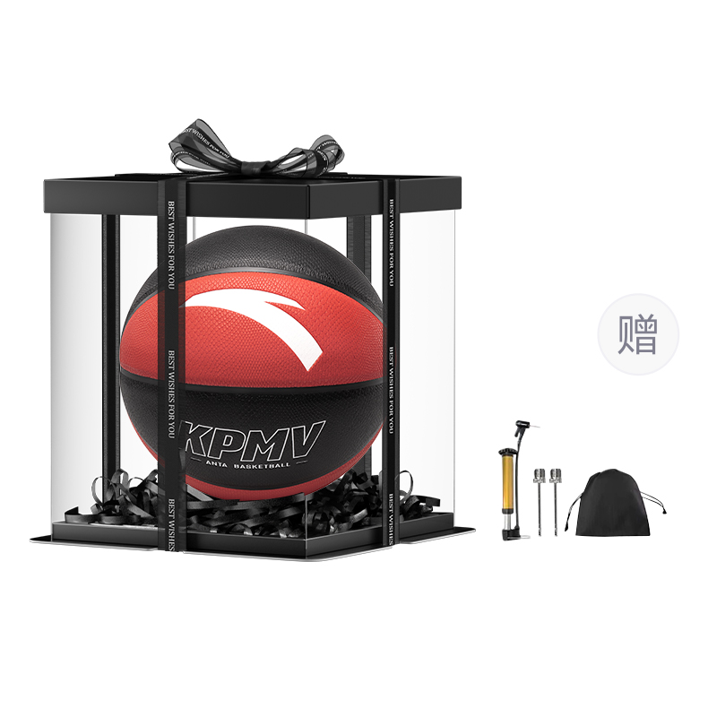 

ANTA Баскетбольный мяч PU черный/оранжевый мультиколор размер 7 уличный тренировочный соревновательный unisex