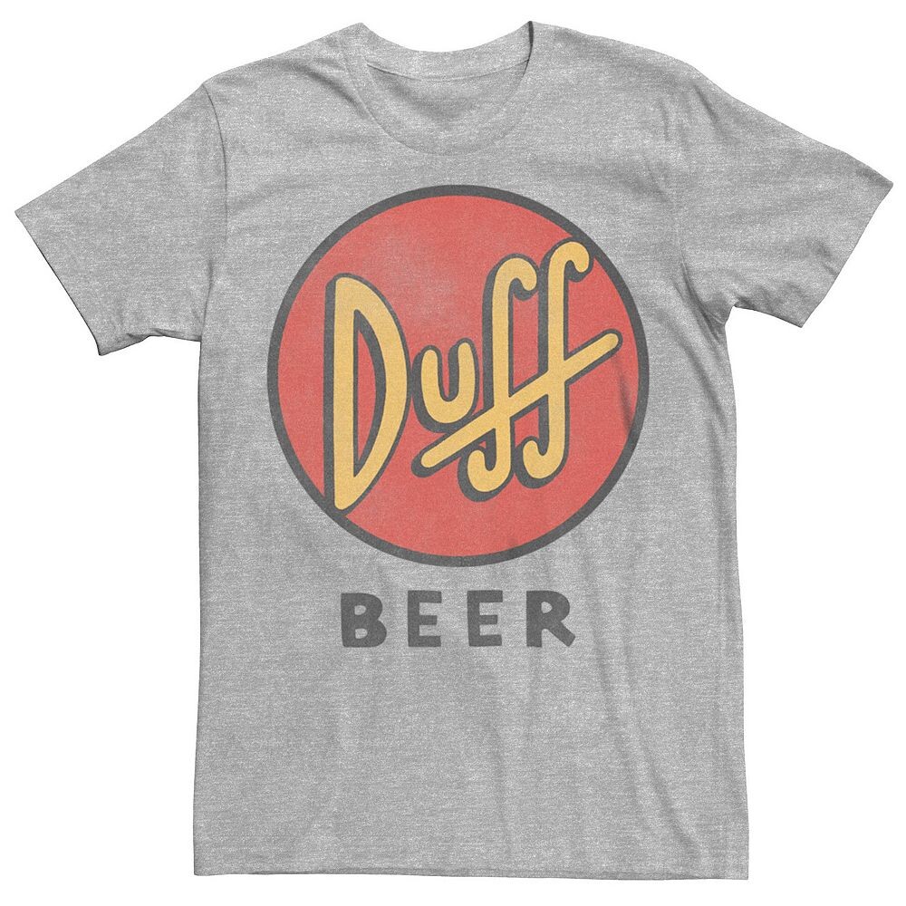 

Мужская футболка с рисунком The Simpsons Beer Duff Licensed Character, цвет Athletic Heather