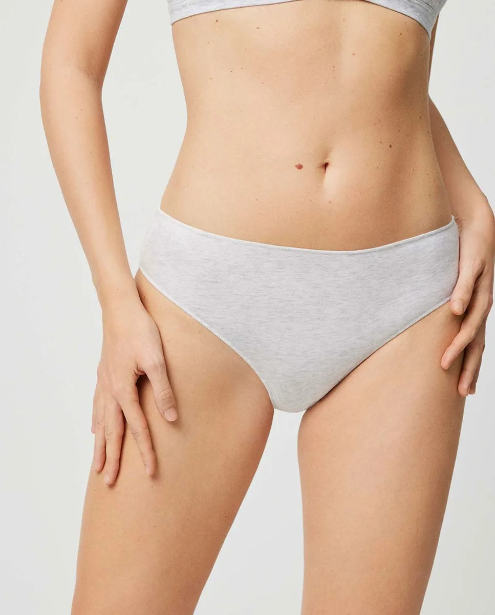 

Белые хлопковые трусики Ysabel Mora, светло-серый