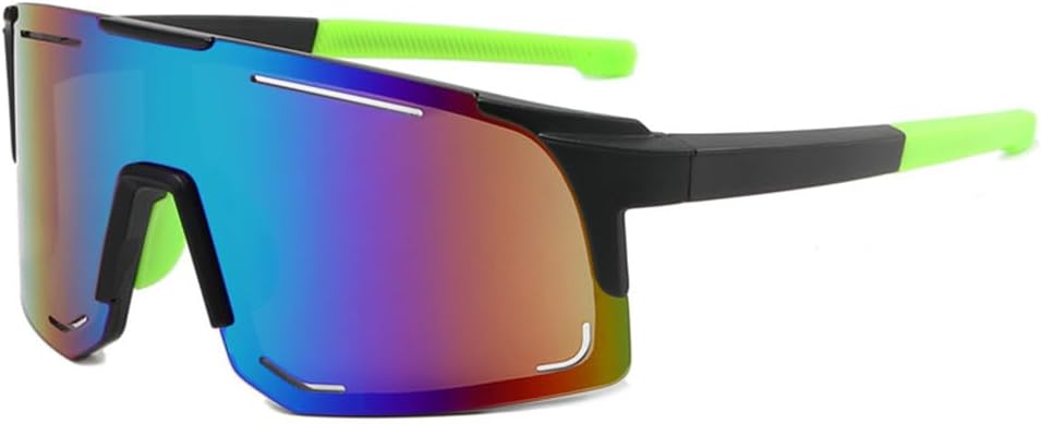 

Модные цельные солнцезащитные очки для мужчин и женщин в винтажном стиле, для активного отдыха, спорта, пляжа, серфинга, полуободковые очки, цветные, UV400 KTUCN, Black Green