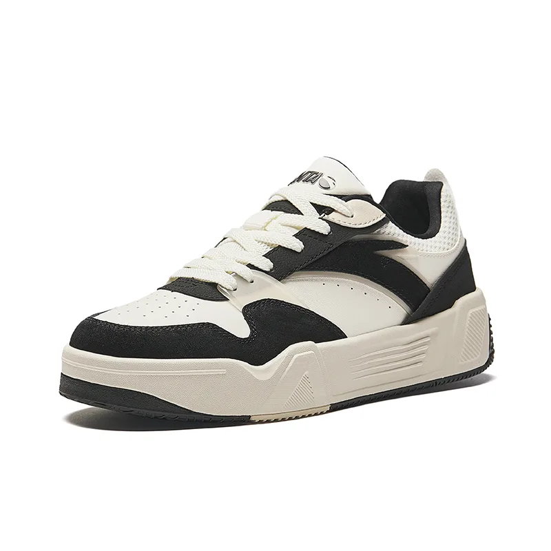 ANTA Кроссовки для скейтбординга C37 Series Comfortable Abrasion Resistant Lightweight Height Increasing Low Top мужские черно-белые — фото 3