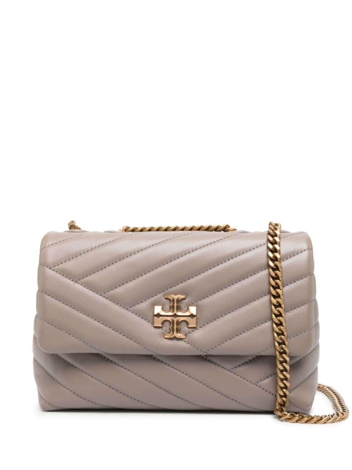 

Tory Burch стеганая сумка на плечо Kira с узором шеврон, серый