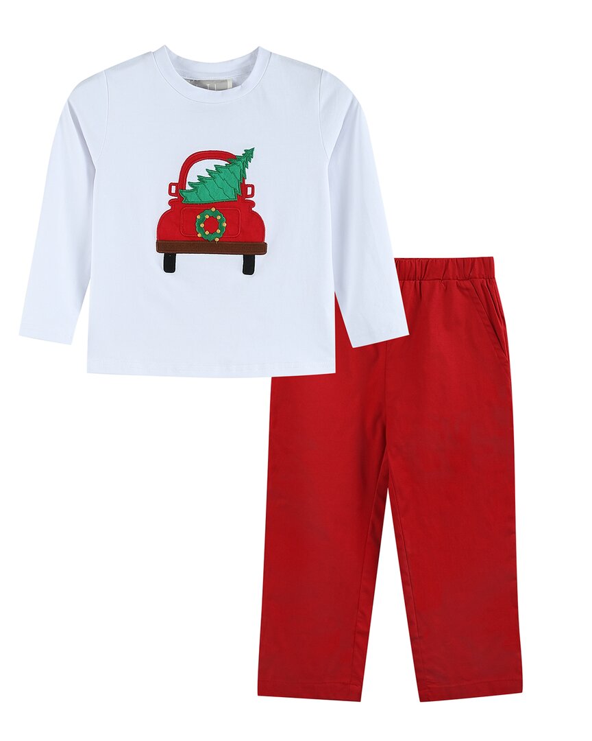 

Комплект из рубашки и брюк Lil Cactus Christmas Tree Truck, белый