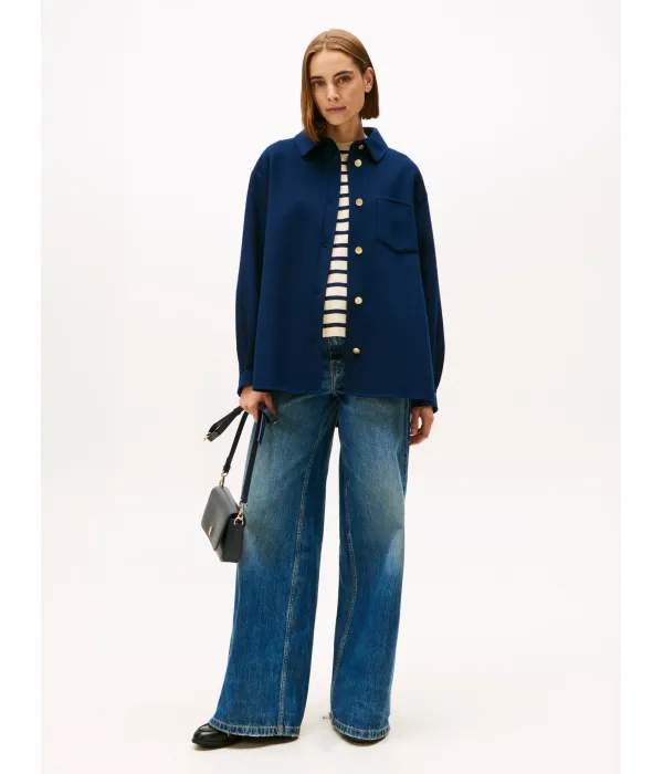 Шерстяная рубашка Regular fit Tommy Hilfiger, синий — фото 2