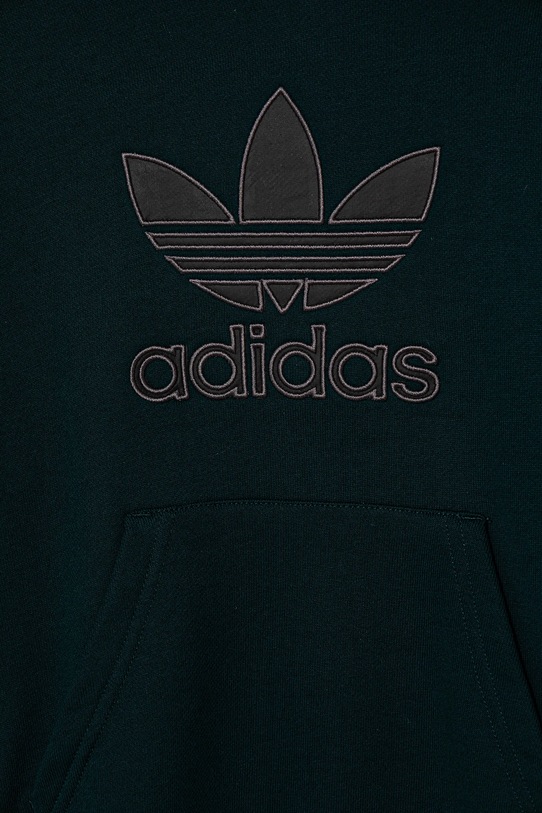 Детская хлопковая толстовка Adidas Originals, зеленый — фото 4