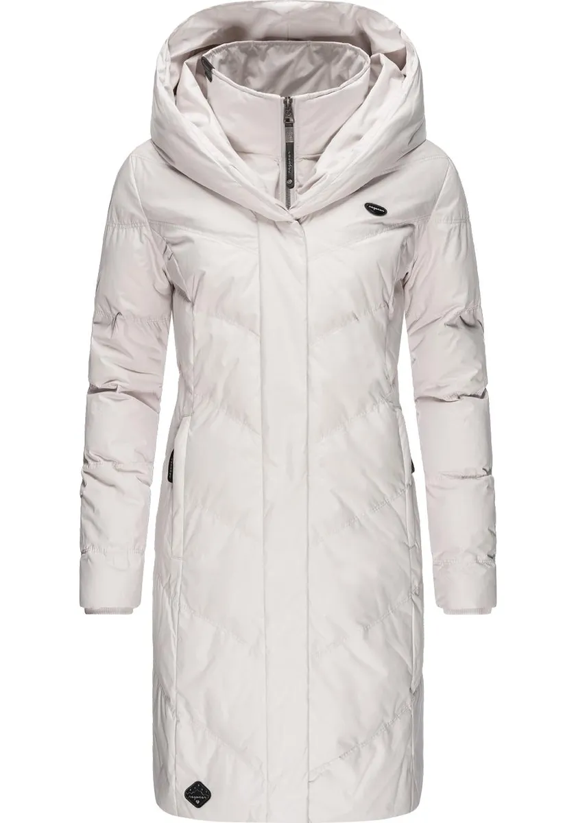 

Зимняя куртка Ragwear "Natalka II Intl.", с капюшоном, стильная стеганая зимняя парка с большим капюшоном, серый