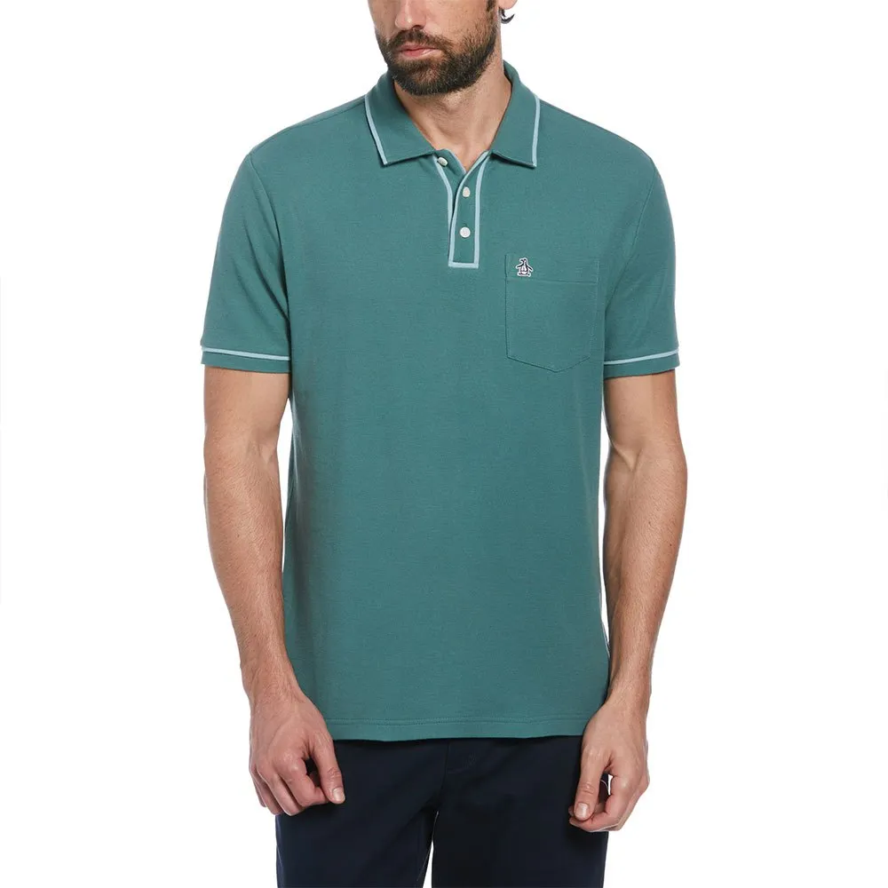 

Поло Original Penguin Earl Org Pique Sticker Pete, зеленый