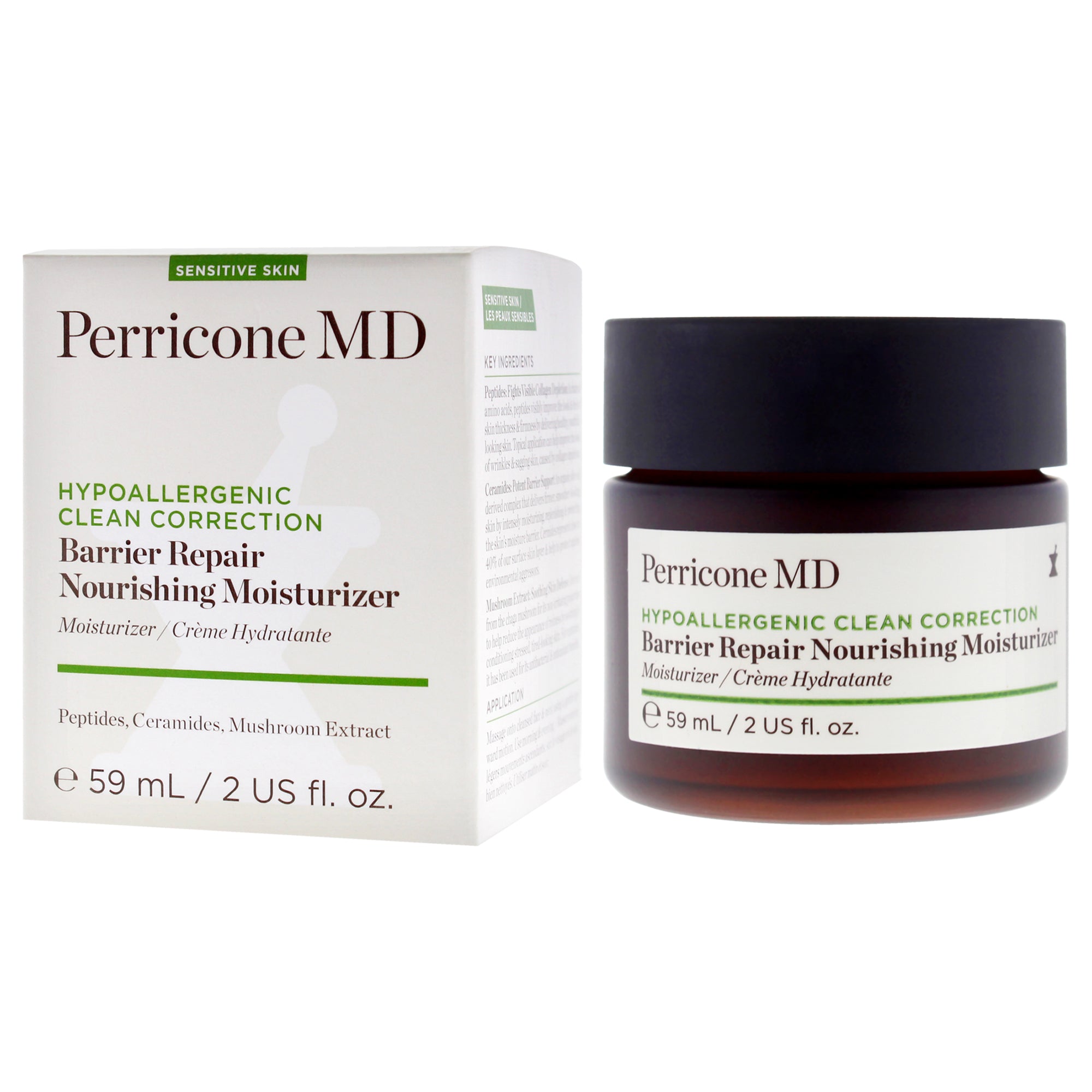 Гипоаллергенный увлажняющий крем Clean Correction Barier Repair Nourishing Moisturizer от Perricone MD для мужчин и женщин - 2 унции Perricone Md, Small — фото 4