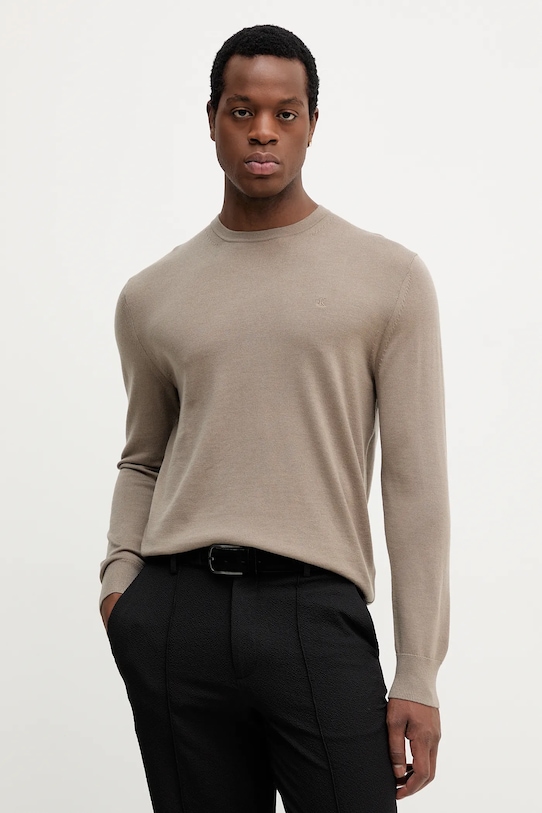 

Шерстяной свитер Calvin Klein, бежевый